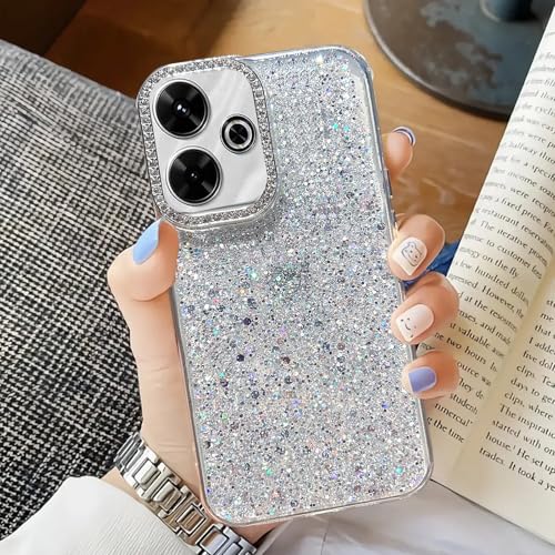 BEENTRYS Paillettes Coque pour Xiaomi Redmi 13 4G / 5G / POCO M6 4G Coque,Luxe Glitter Housse de Telephone Cristal Diamants Scintillant Femmes Filles Mince...