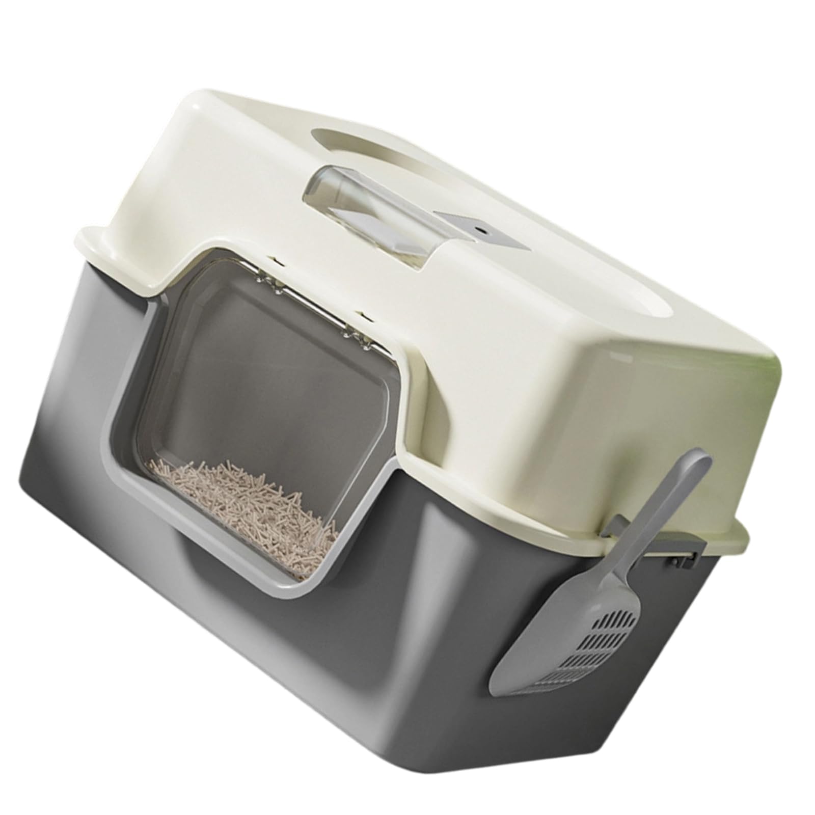 Buxuaaaa Litter Pans for Older Cats Small Smooth Surfaces Not Hard and Safe for Kitten Easy Cleaning Splash Proof Toilet