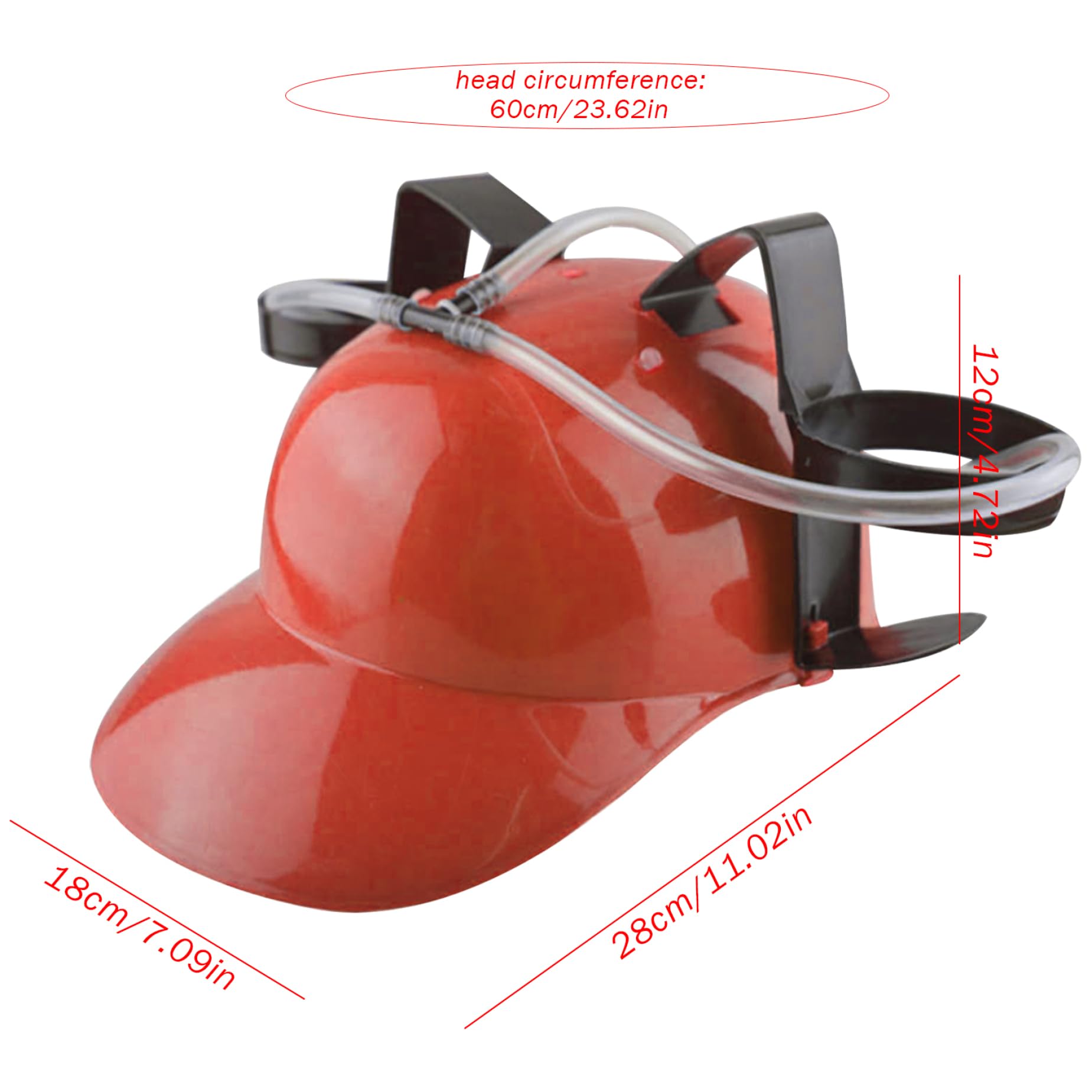 Casque à Boire Chapeau Bière Fun - Support Canettes Réglable Avec Paille Pour Fêtes Et Apéros