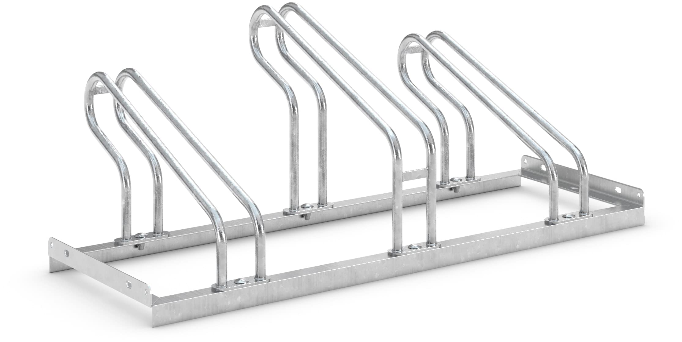 Bügelparker 2053 unser Klassiker | Fahrradständer einseitig | für 3 Fahrräder | Abwechselnde Hoch-/Tiefeinstellung | Fahrradparker Bodenparker Mehrfachständer | Dreifke®