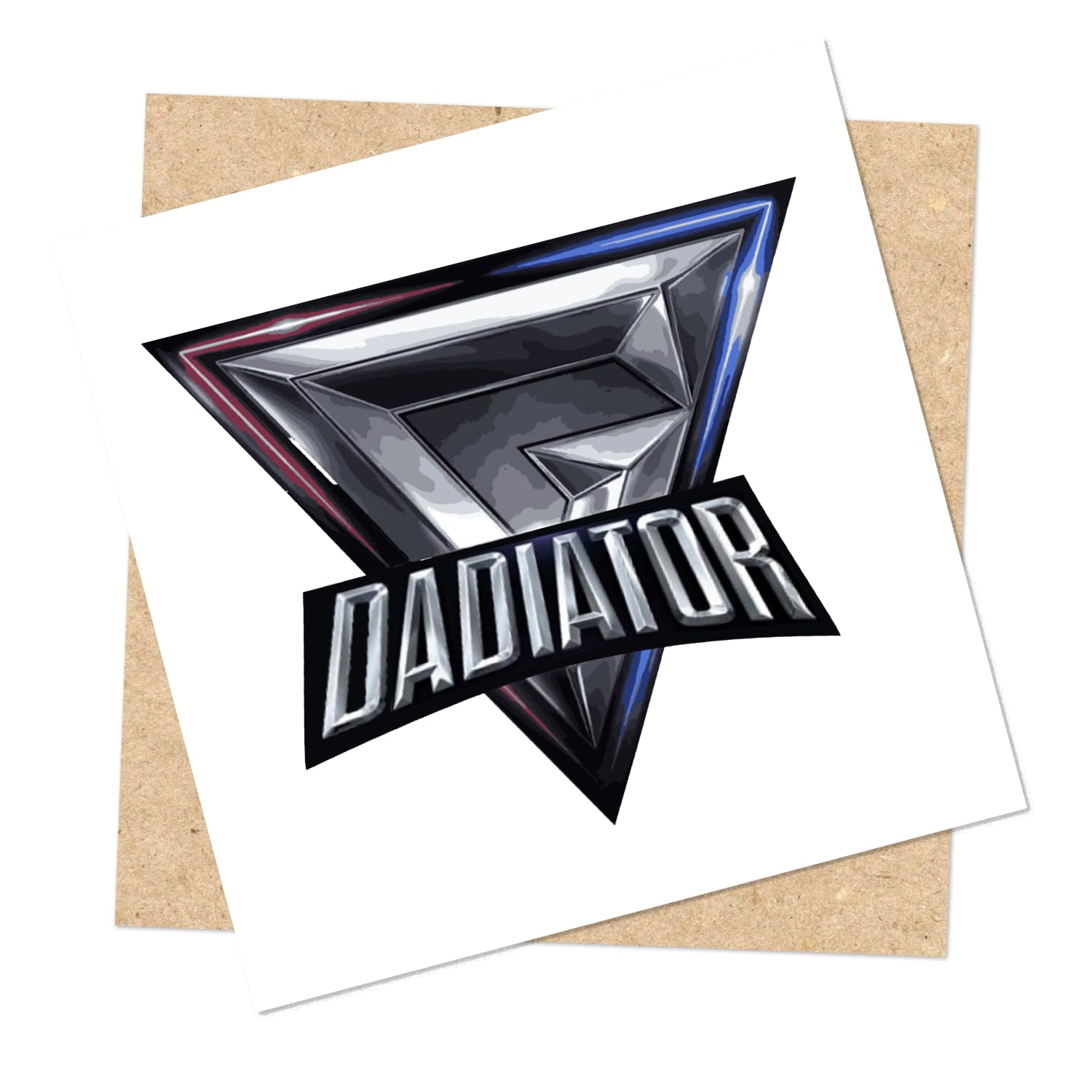 Dadiator Square Card - Gladiator 90's TV Show Father's Day Birthday Dad Daddy Father Gift Present (Blank Message)