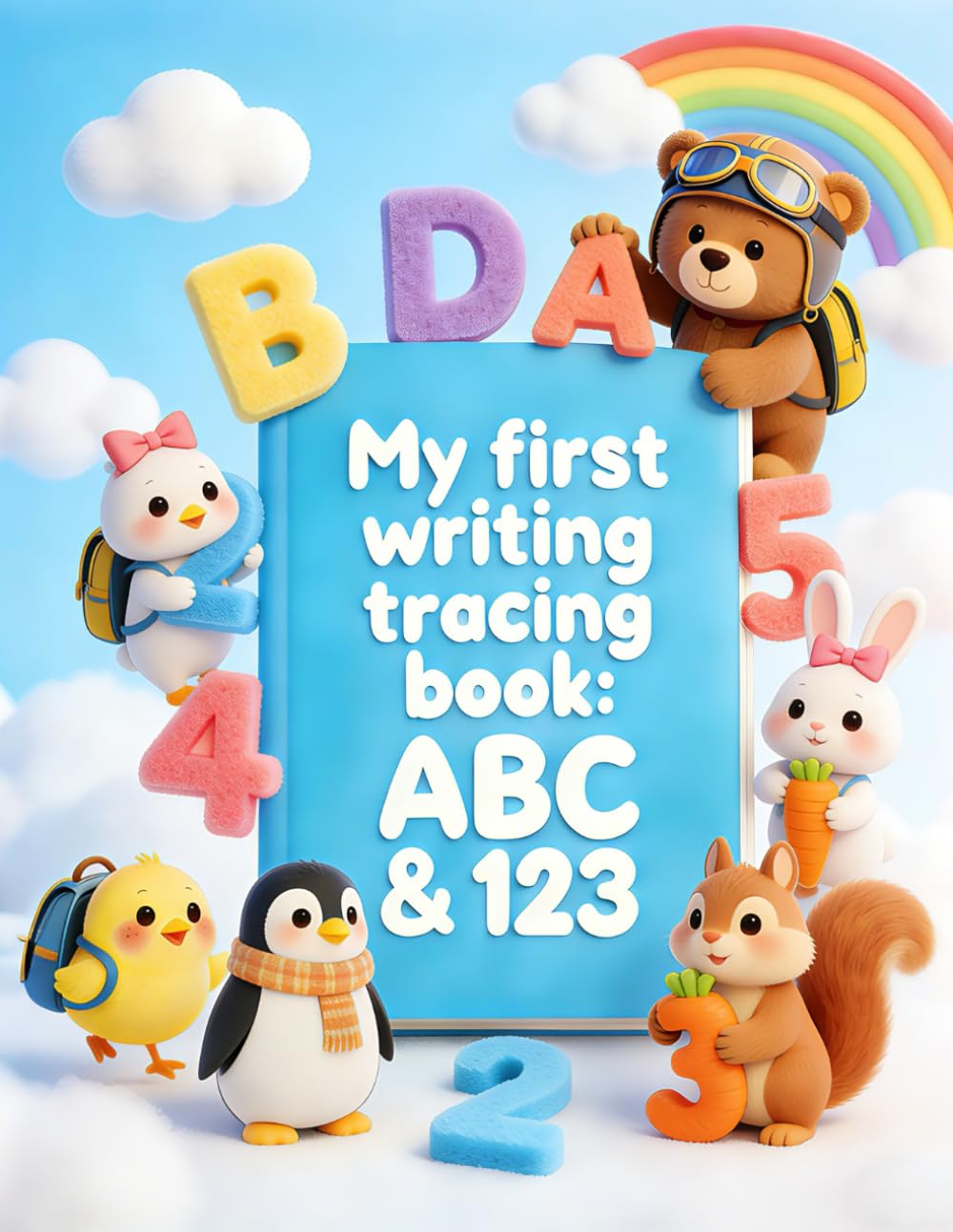 My First Writing Tracing Book: ABC & 123: Early Handwriting Practice for Ages 2–6: Trace Letters, Numbers