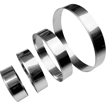 Round Cookie Cutters Set of 4 Stainless Steel Cookie Cutters Ring Circle Cookie Cutter for Pastry Doughnut Fondant Baking DIY Cakes Pack of 4