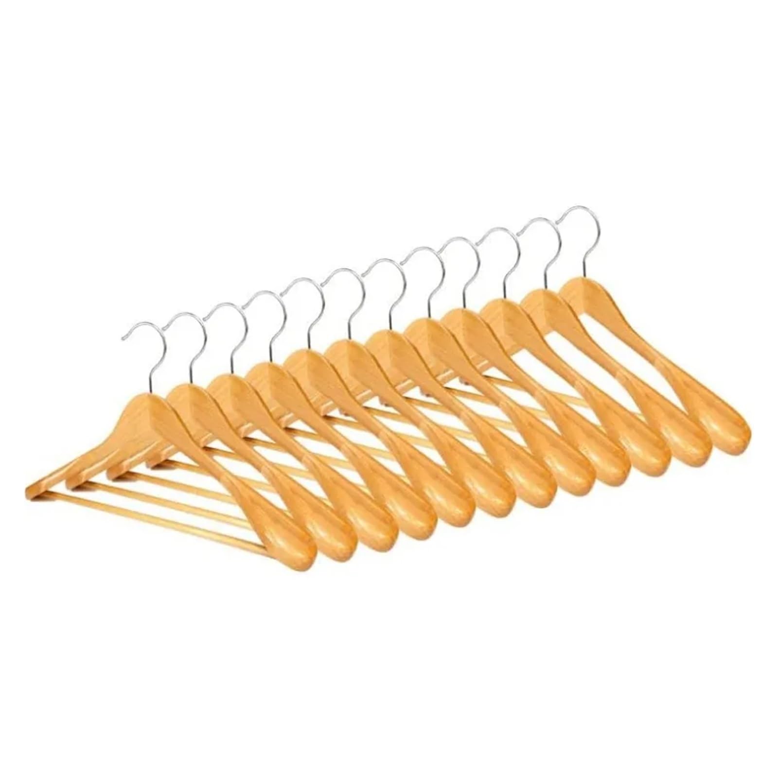 Coat Hangers Wooden Hangers Wooden for Jacket/Skirt/Coat/Dress/Blouse(Vintage, 20)(12pcs Natural)