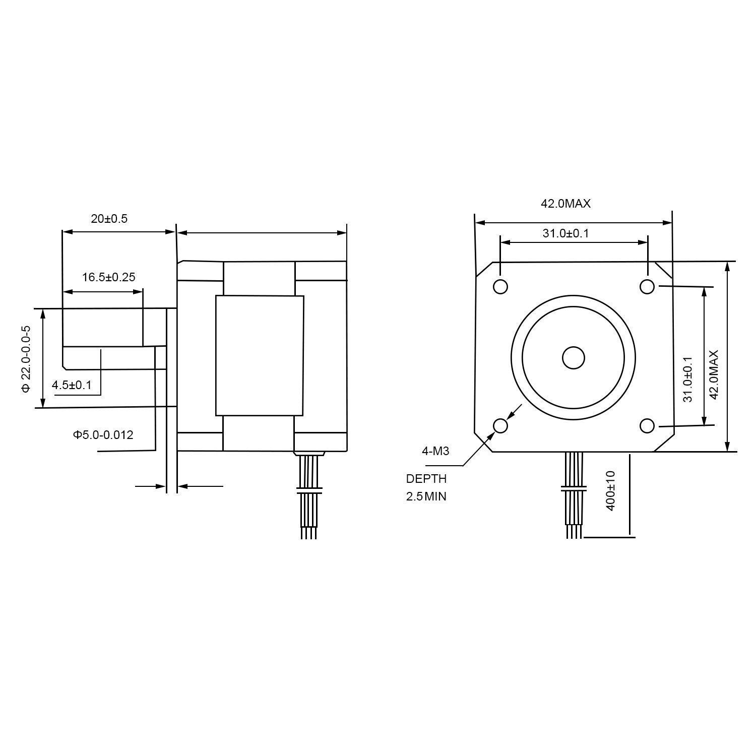 Motore passo-passo Nema 17, 3 PZ Nema 17 Motore passo-passo 1A 13N.cm Coppia di mantenimento 4 derivazioni 1.8 Deg 42 Motore per stampante 3D Hobby CNC Router XYZ di craftsman168