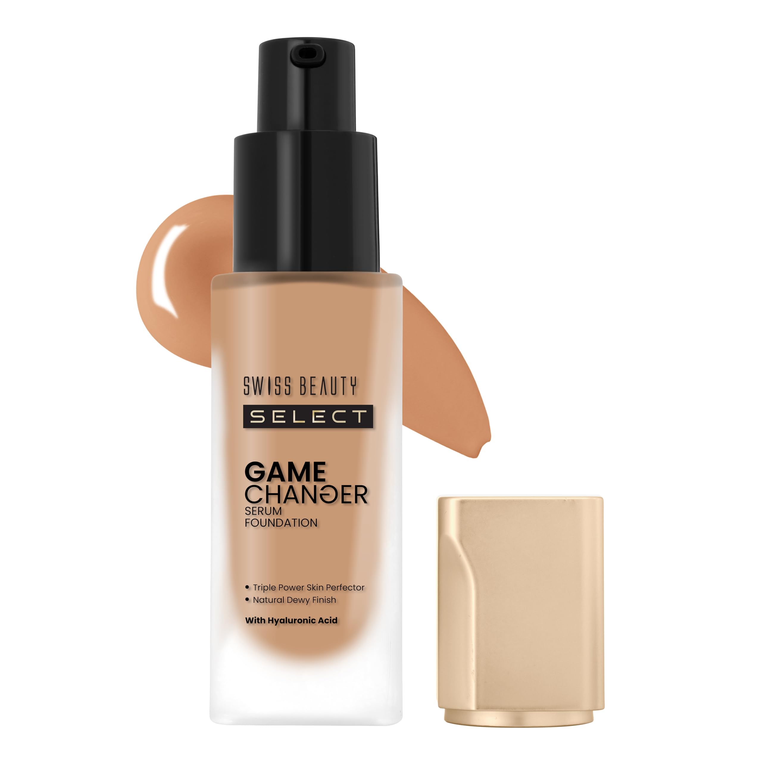 Swiss Beauty Select Game Changer Serum Lightweight Foundation | Golden Toffee, 35g-image-3