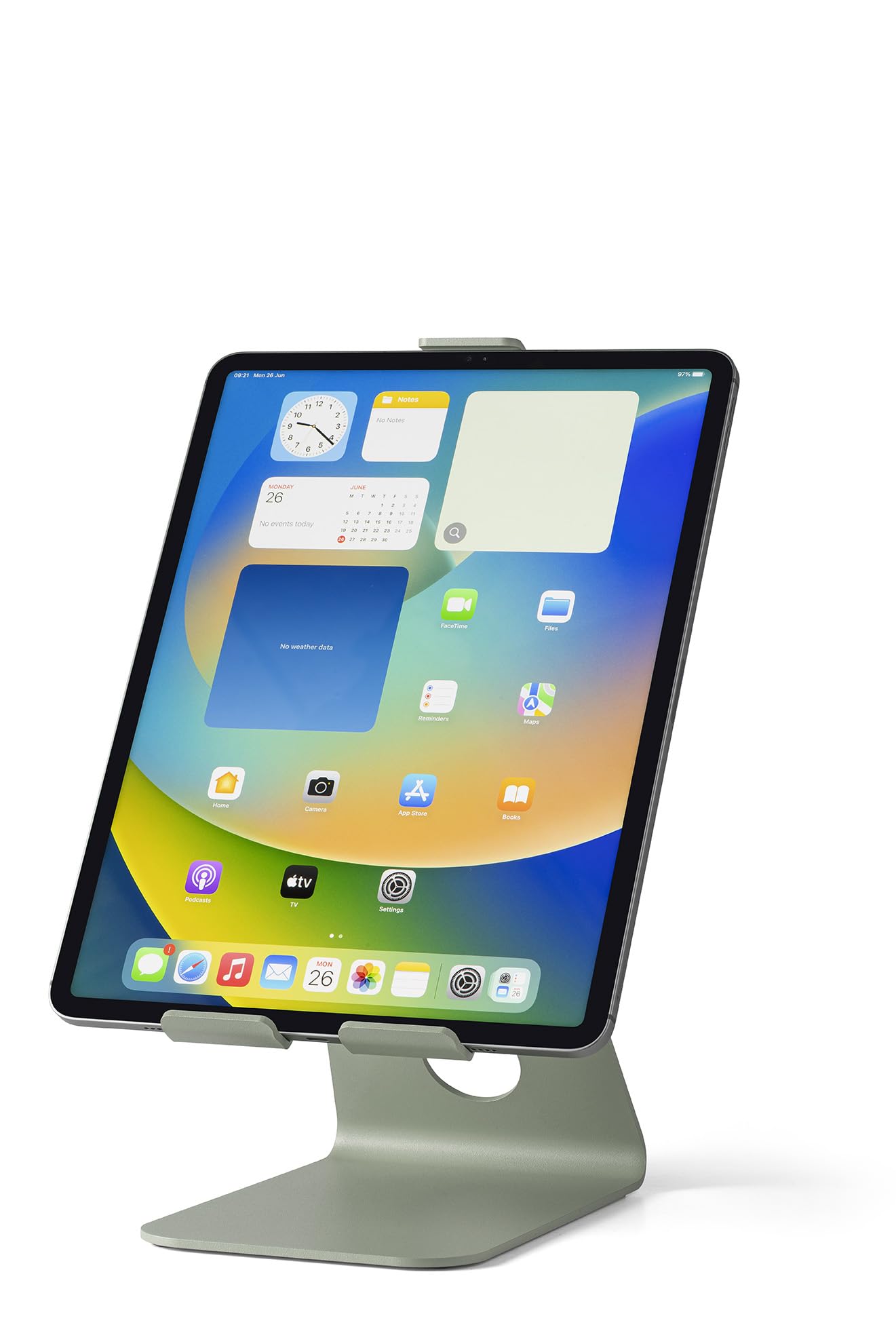 Uniwersalny uchwyt stołowy do tabletów można łączyć ze wszystkimi tabletami i iPadami od 8 do 13 cali, zielony