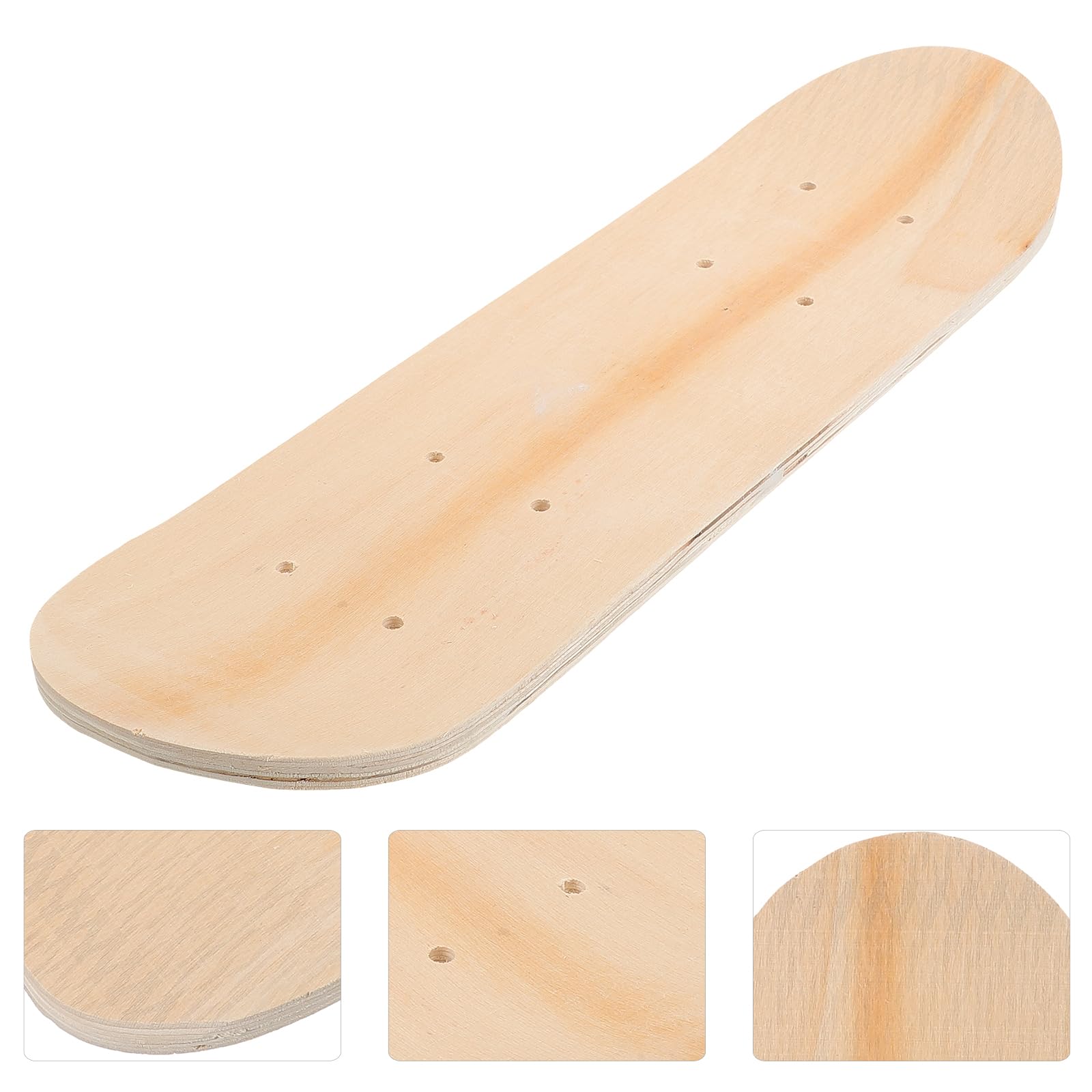 Abaodam Tavola Da Skateboard Vuota in Legno 7 Strati Fai Da Te Per Graffiti Bambini Skateboard Deck Sostitutivo Con Fori Preforati 16.93X4.92X0.39In