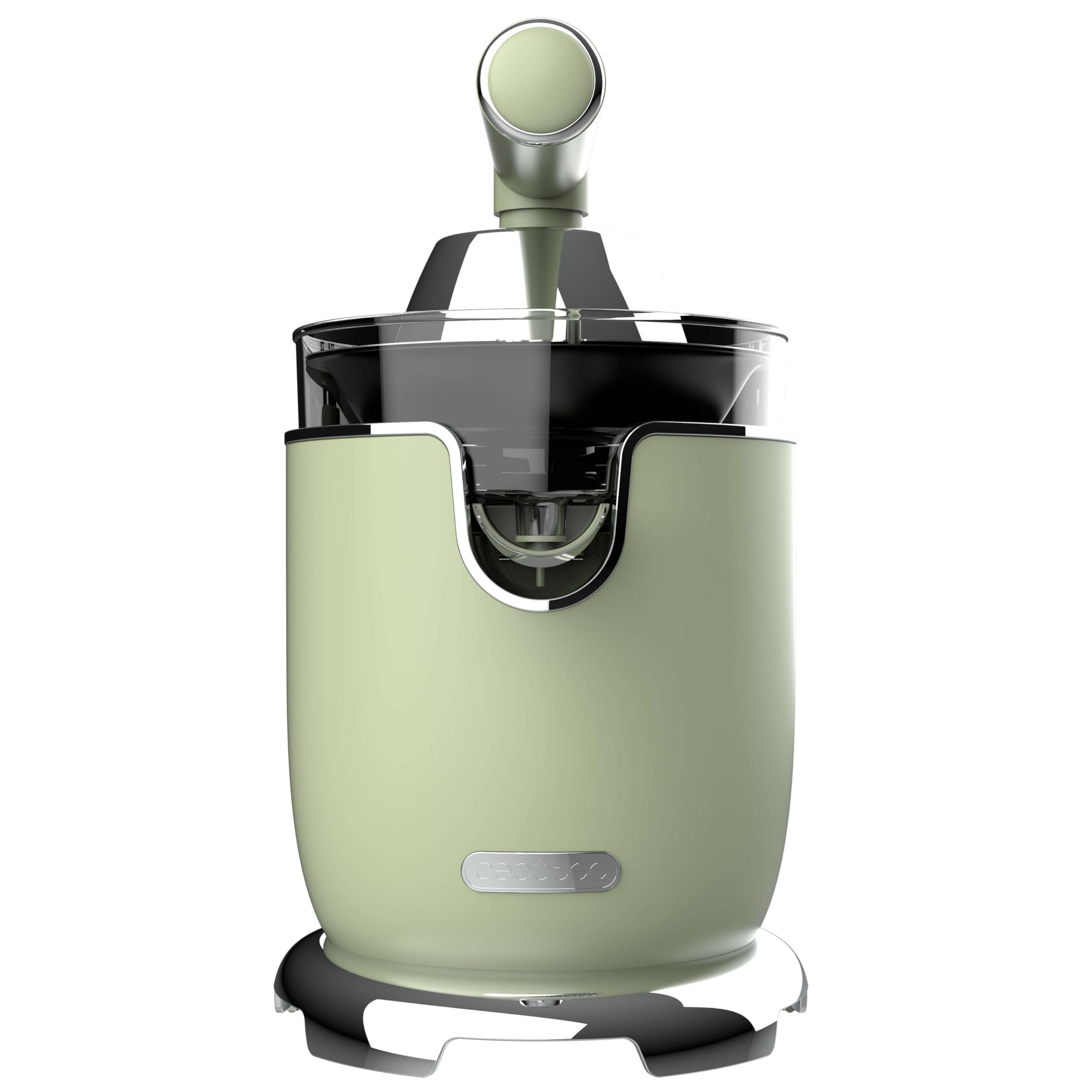 Cecotec Presse-agrumes électrique Xqueeze RetroJuice 1000 Green. Pour oranges et agrumes, 1000 W, filtre inox, 2 cônes amovibles, capacité 500 ml, compatible lave-vaisselle.