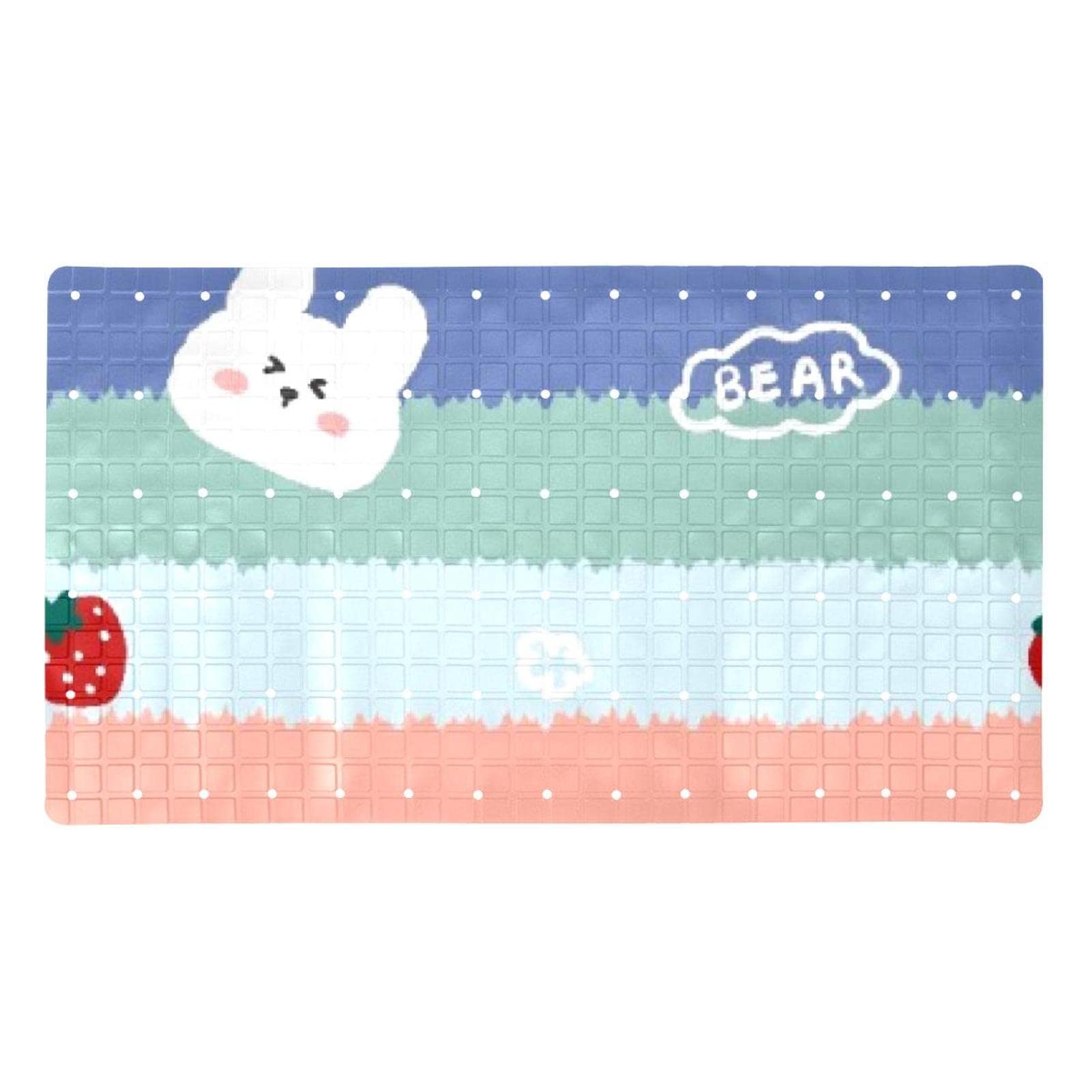 Alfombrillas de baño infantiles Rainbow Bunny para una ducha segura y divertida en familia