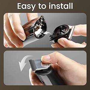 SHPAVVER Beard Trimmer for Men: Professional Barber Hair Clippers - 12-in-1 Cordless Grooming Kit - Waterproof Electric Razor with Turbo Speed & Precision Blades