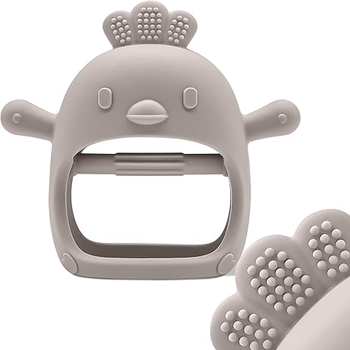 Mordedor de silicona para bebés, sin BPA, anticaídas, sostenible y no tóxico para aliviar el dolor