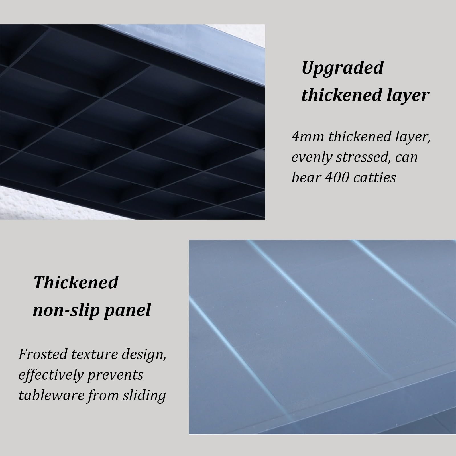 Carrello portavivande da ristorante, con 3 ripiani, mobile con corrimano antiscivolo, carrello per piatti per cucina, hotel, lavanderia