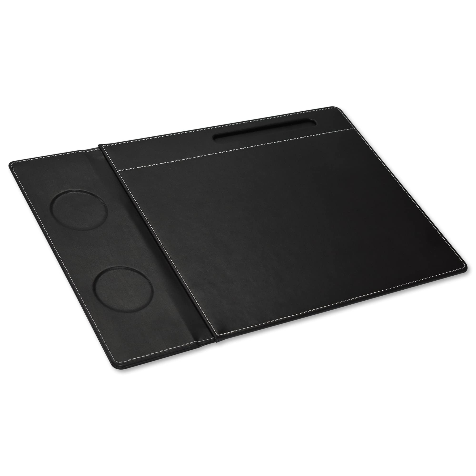 FIS DESK BLOTTER WITH FLAP ITALIAN PU 29.5X35CM D.BROWN- FSDEFLAPPUDBR