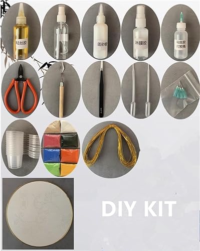 Miniatura 7 de TANZEQI Cloisonne - Kit de pintura esmaltada para pintura esmaltada china Cloisonné, arte de la carpa de la suerte, patrimonio cultural inmaterial,