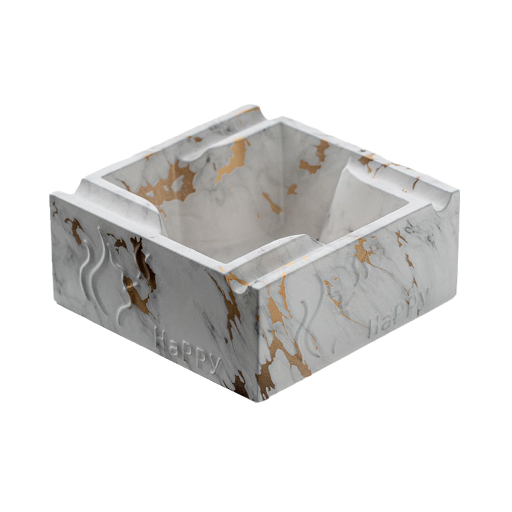 Ashtray Ceramic Square Concrete Cigar Big for Cigarettes,Windproof Cement Ash Tray Cigarette for Patio