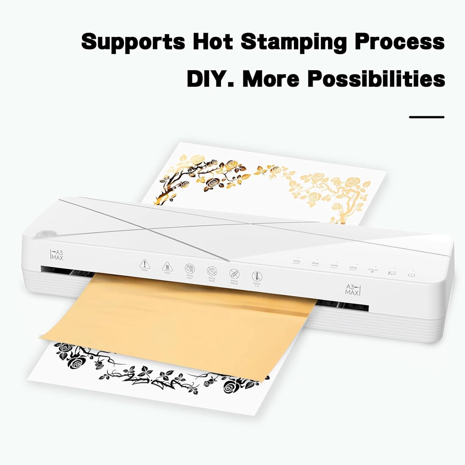 Plastificatrice A3, Laminazione A Caldo E A Freddo Con Controllo Touch, Rilascio Abs, 320–355 Mm/min Per Foto, Documenti E Poster