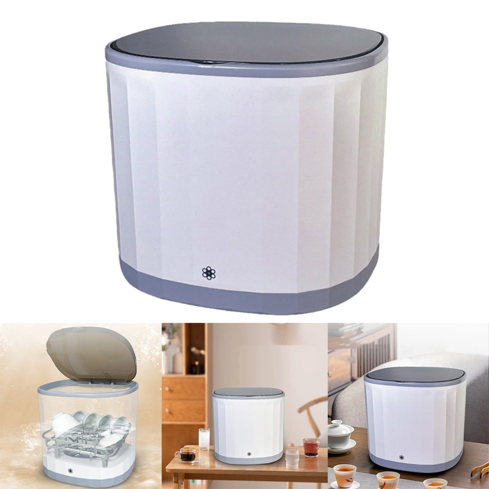 HpLive Mini lavastoviglie, portatile con porta tazza interna USB ricaricabile, 20 x 20 x 18 cm
