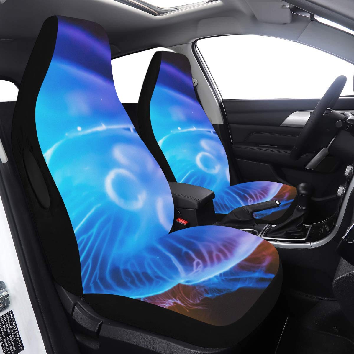 Decorative Seat Covers Colored Jellyfish Creature Full Car