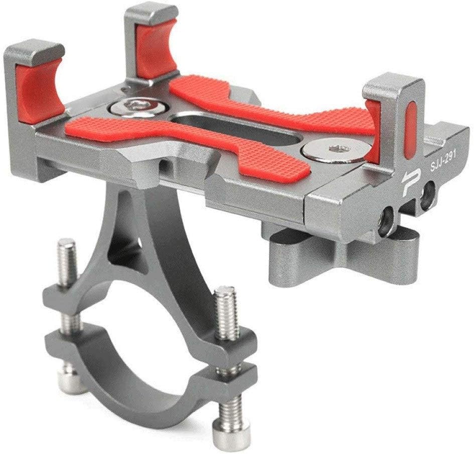 Bike Phone Mount - Aluminum Alloy Universal Adjustable Bike Mount Cell Phone Mount Holder Rotating Cradle Clamp for Bicycle Motorbike All Smartphones (Black)(White-Fruit peach5)