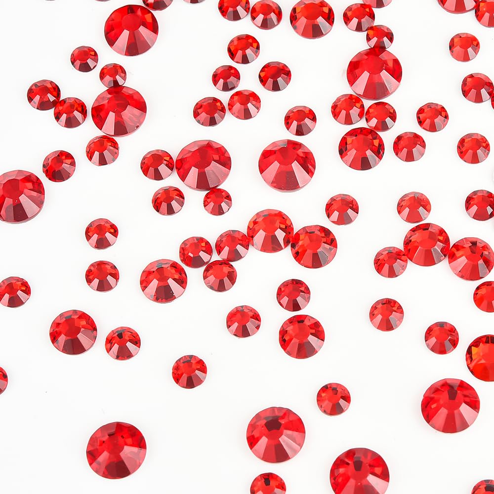 Flatback Rhinestones Glass Beads for Crafts Lt. Siam Mixed SS6-20 2880pcs