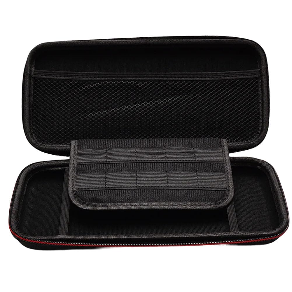 HTU Switch 2 Borsa da viaggio portatile con maniglia, custodia protettiva, set di pellicole temperate per schermo (tutto nero abbinato sui