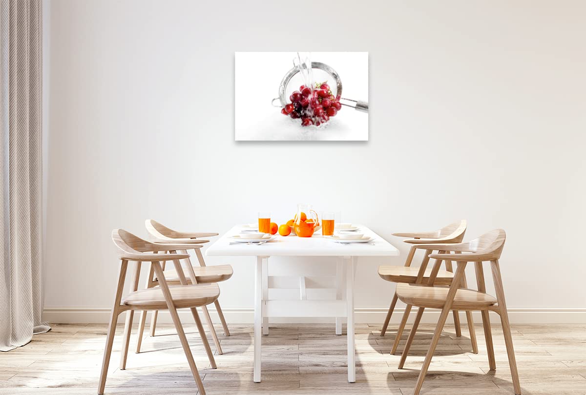 Premium Textil-Leinwand 90 x 60 cm Quer-Format Frische Weintrauben | Wandbild, HD-Bild auf Keilrahmen, Fertigbild auf hochwertigem Vlies, Leinwanddruck von Carmen Steiner und Matthias Konrad
