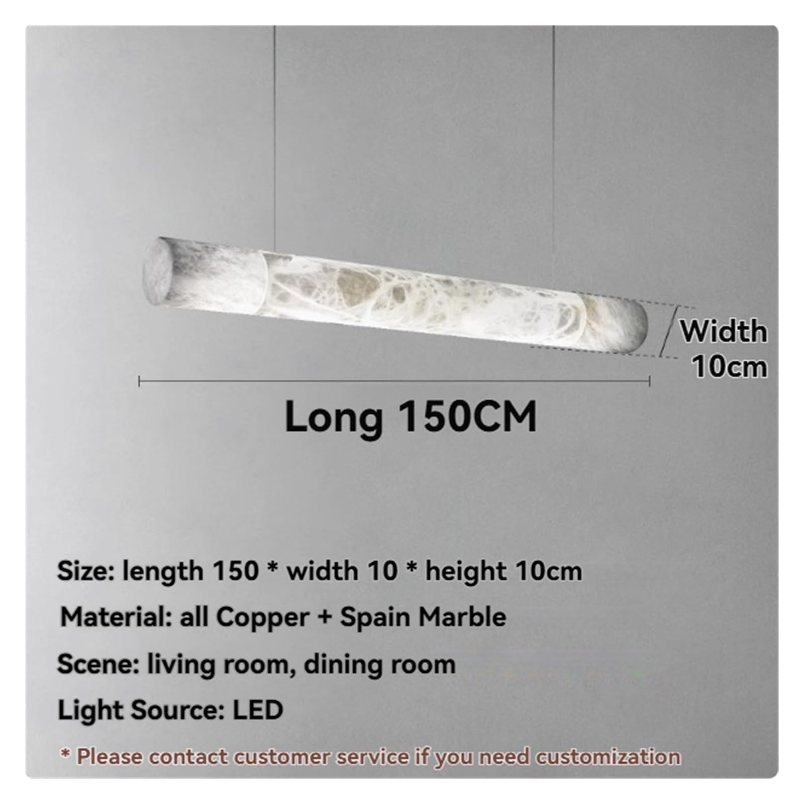 Modern Marble Pendant Lights Linear Kitchen Island Decor Light