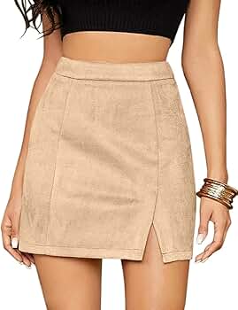 スカート Jade highwaist mini skirt BEIGE ANDMARY】Jade highwaist mini skirt