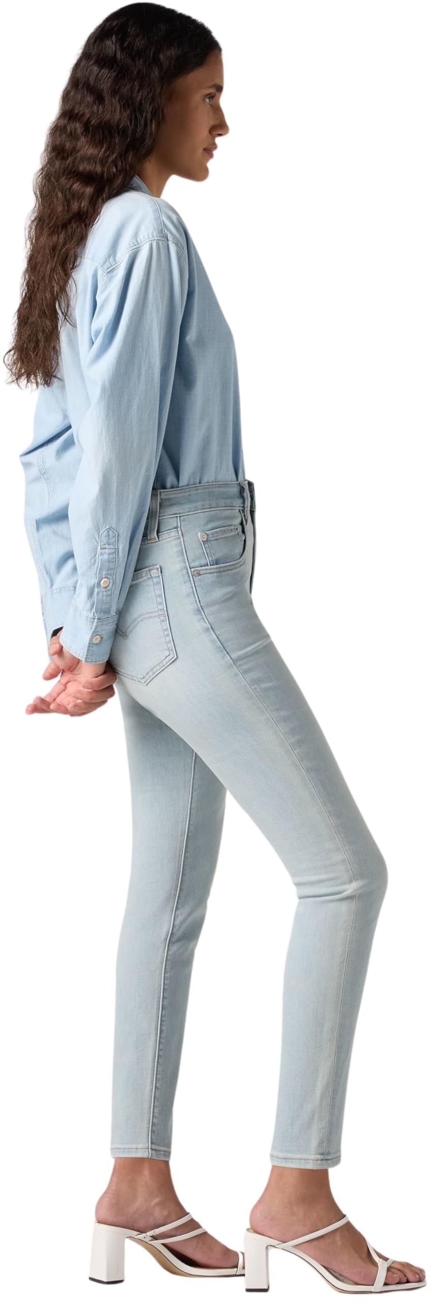 Levi's Damen Jeanshose 721 mit Stretch-Anteil, Skinny Fit, Blau (Cool Secret Bench), W31/L32 – Ansicht 2