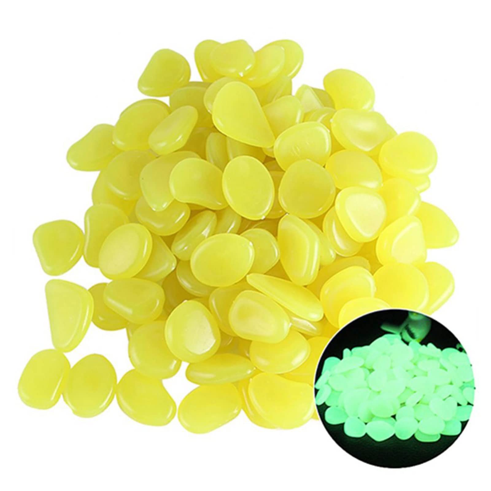Ciottoli luminosi for acquari, Ciottoli da giardino, 500/1000 pezzi di rocce luminose, paesaggistica, for passerella, percorso nel cortile, rocce for acquari (Colore : Blu, Dimensioni : 500 pezzi) ( C