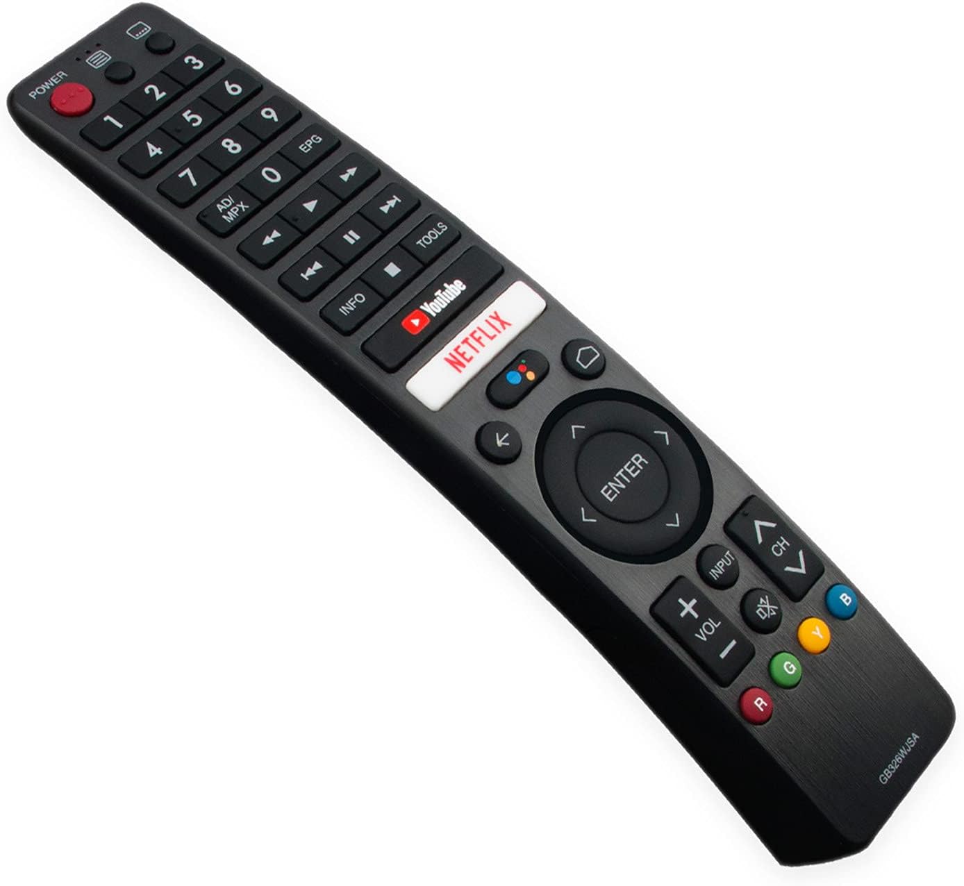 GB326WJSA Replacement Voice Remote Fit for Sharp Smart TV with YouTube Netflix 4T-C60BJ3T 4T-C60BK1X 4T-C70Bj3T 4T-C60BJ5T 4T-C70BJ5T 2T-C32BE1T 2T-C32BG1X 2T-C32BG1I 2T-C40BG1X 2T-C42BE1T