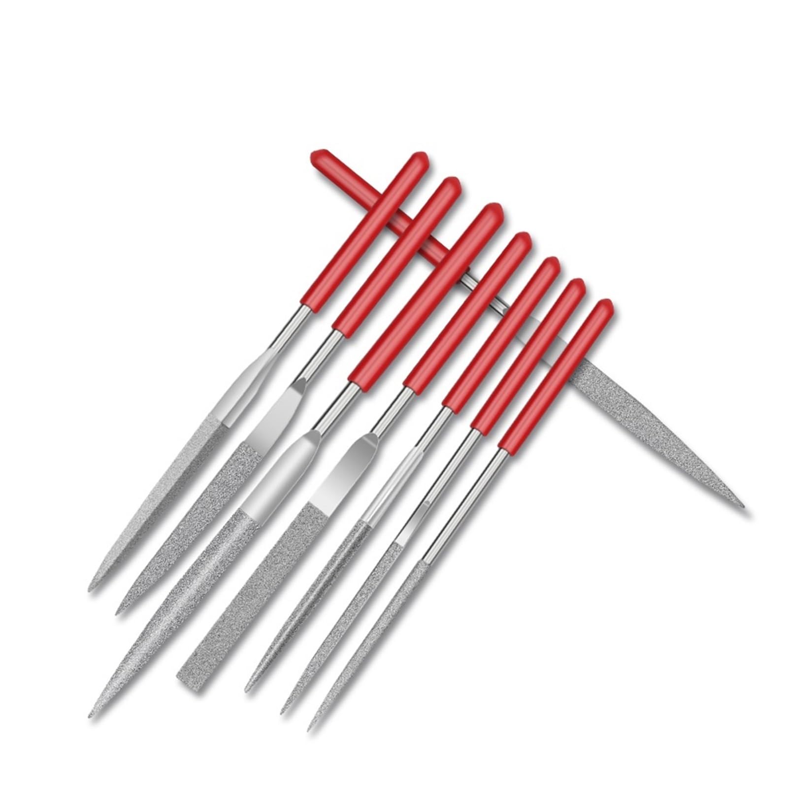 Zestaw pilników igieł diamentowych do precyzyjnego opisywania na modelu, plastiku, 5 szt. / 10 szt. pilników ręcznych ze stali stopowej (5 szt., 4 x 160 mm)