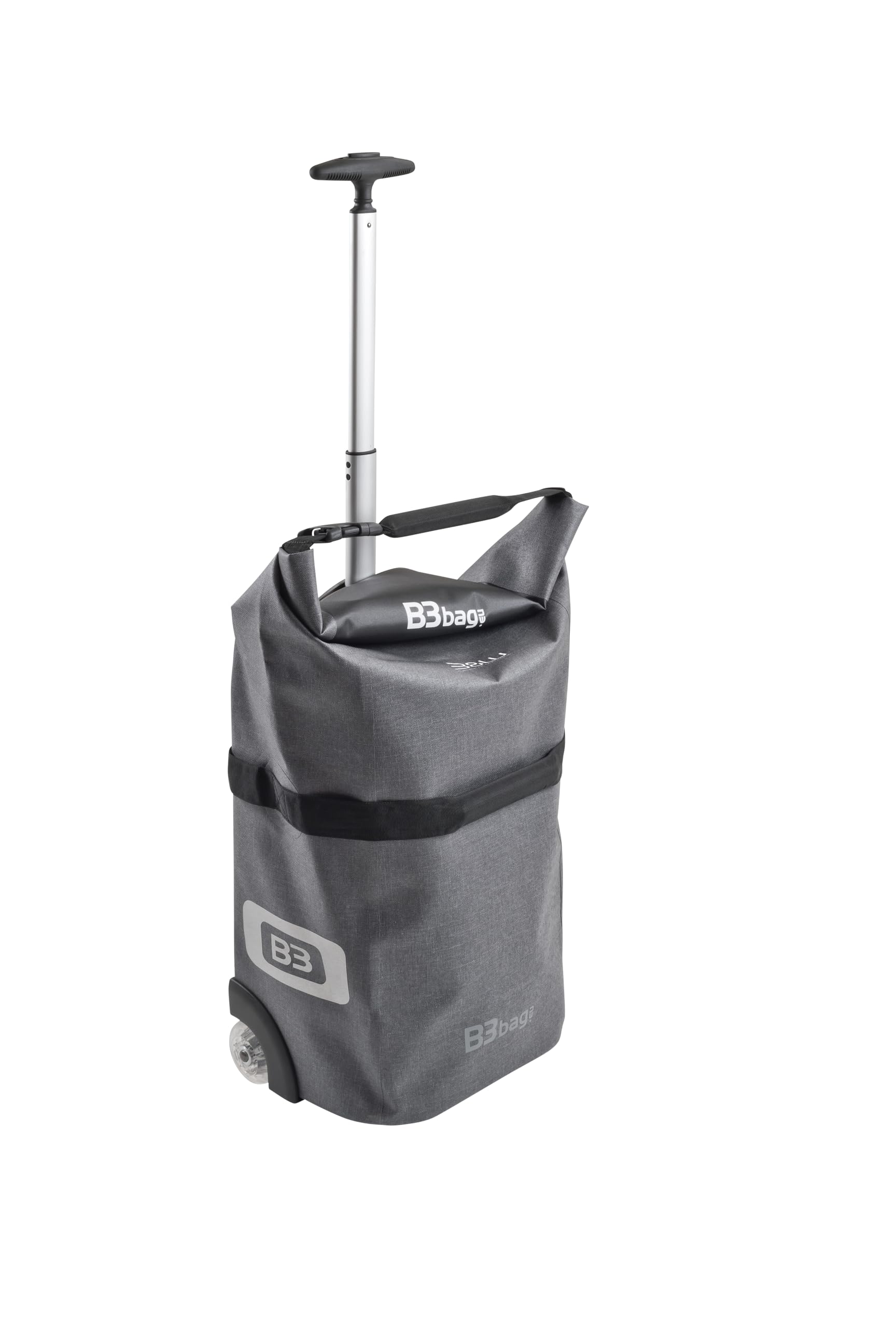 B&W B3 Fahrradtasche Grau 35L Rollen Teleskopgriff