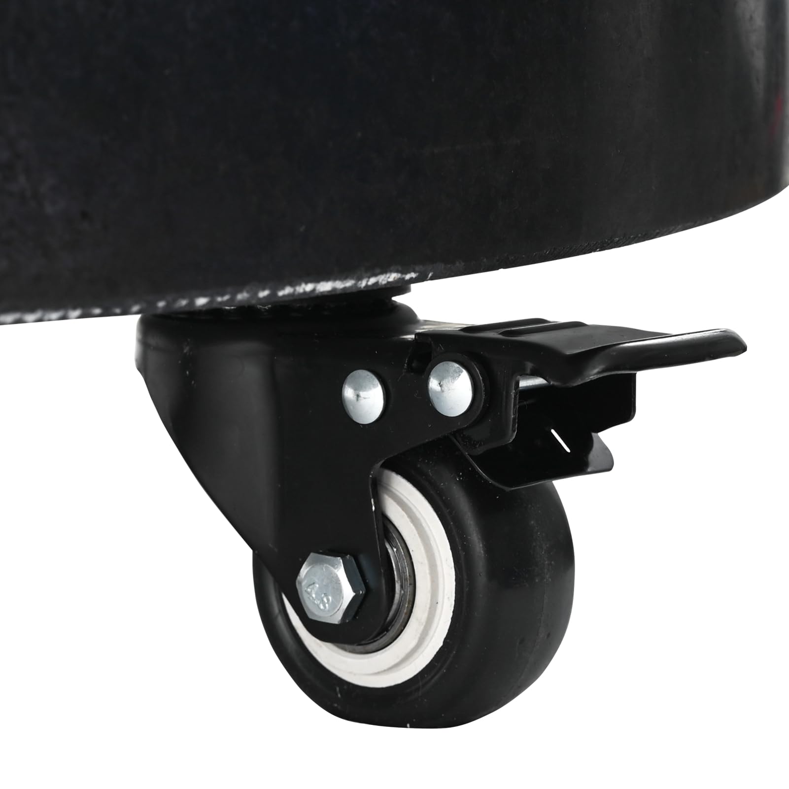 Gecheer Pied de parasol avec roulettes pour barres de Ø 38/48 mm en granit noir, 30 kg, support de parasol rond pour terrasse, café, piscine