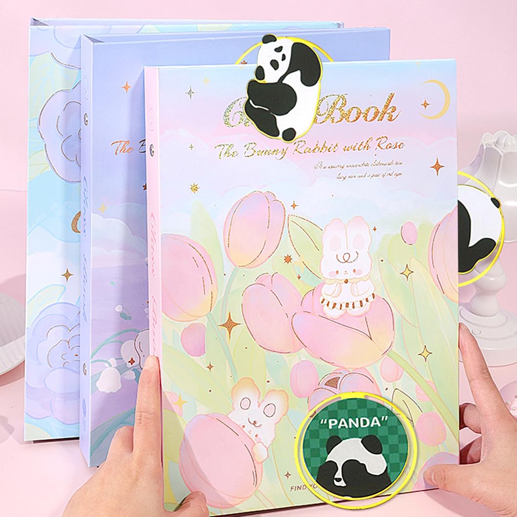 Rolin Roly 4Pcs Cute Panda Bookmarks 3D Bookmark Planner Clips of Animal Reading Book Markers Gifts for Children Page Marker,Book Lovers (4PCS) - Image 3