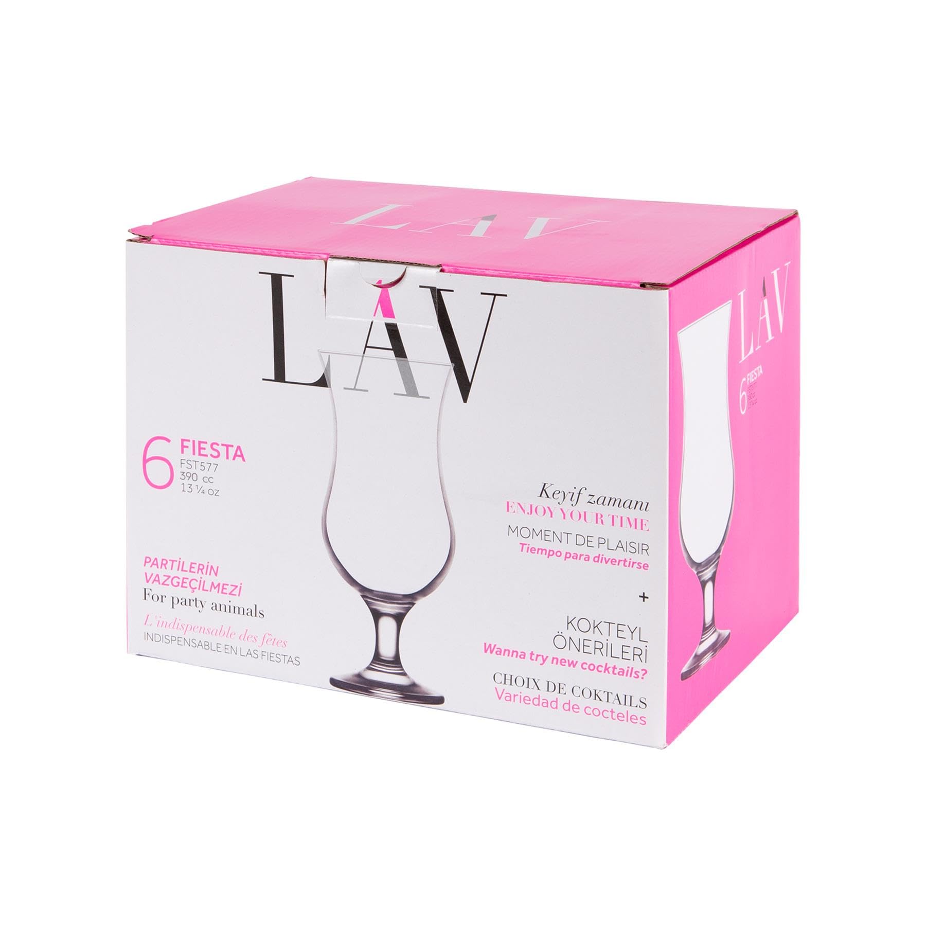 LAV Fiesta Pina Colada Brille - 390ml - 24 Packung Von 24