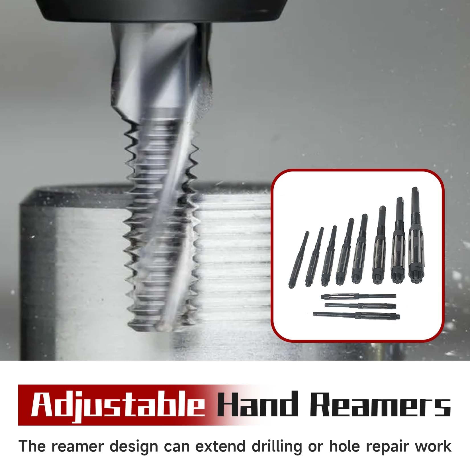 Adjustable Reamers Set - High Speed Steel, 11 Pcs -3