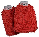 Detailer 365 Premium Red Microfiber Car Wash Mitt (2 Pack)