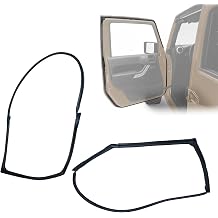 Forwinparts 1 Pair Front Full Door Rubber Weatherstrip Seal Left & Right for Jeep Wrangler 2007 2008 2009 2010 2011 2012 2013 2014 2015 2016 2017 2018 Replace 55395274AW 55395275AW