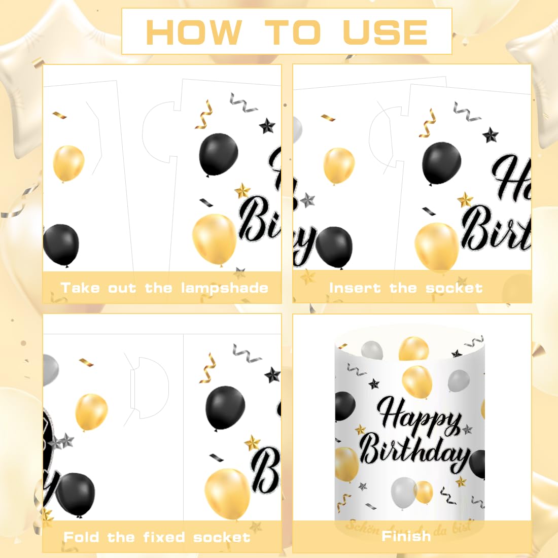 Lot de 12 Lanternes Photophores Décoratives Anniversaire Bougies Chauffe-Plat