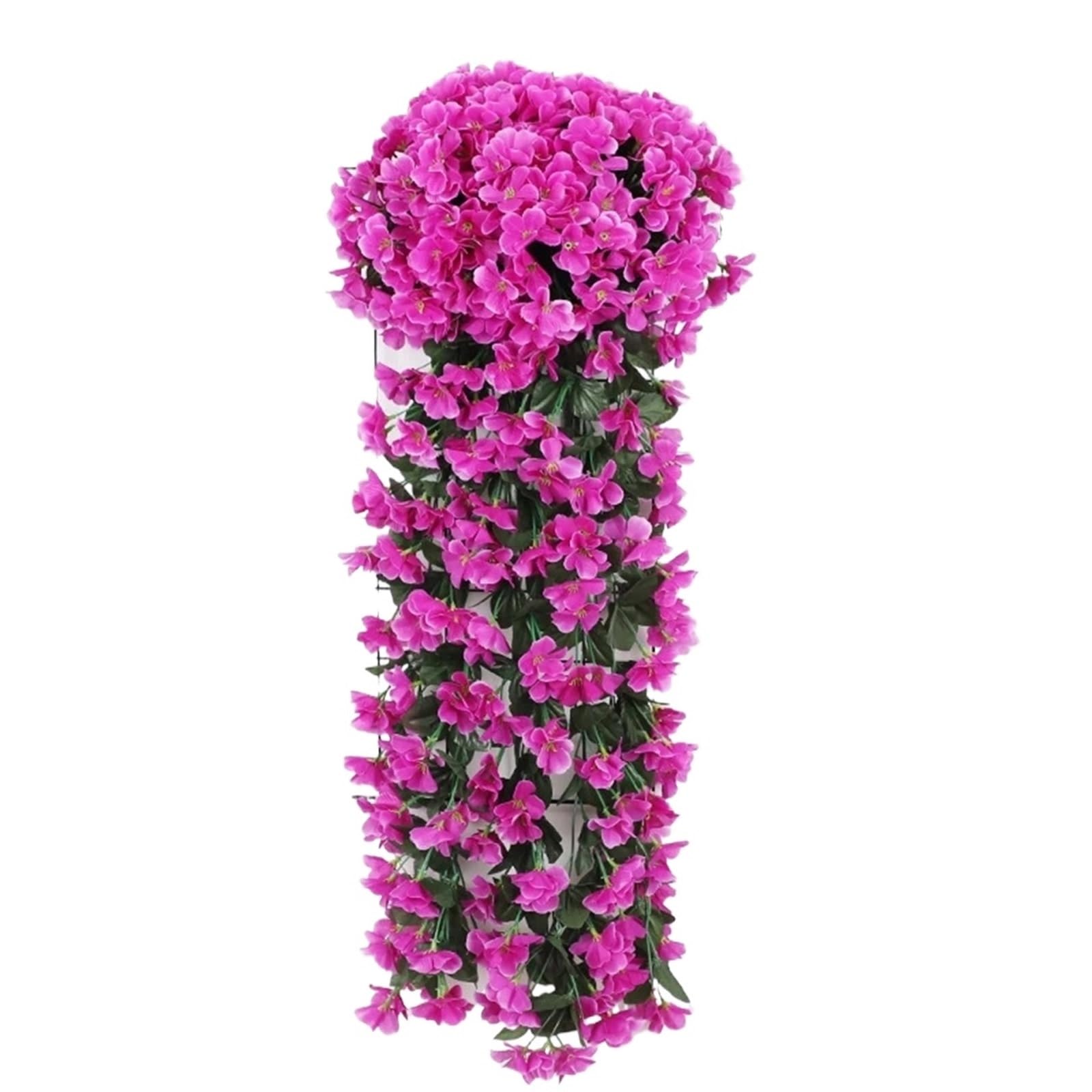 Dcrxz Artificial Flowers 2Pack Artificial Violet Flower Vines Plastic Fake Flowers Wall Hanging Plants Wisteria Garland Wedding Home Garden Decoration(Purple Red)