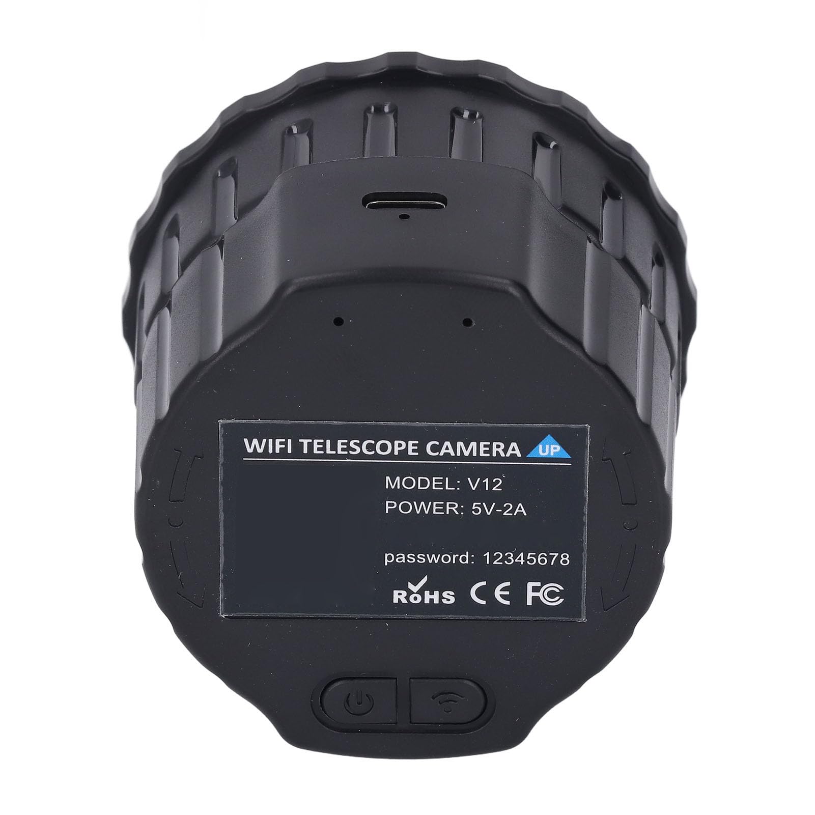 Cámara Telescópica WiFi, Ocular Electrónico Inalámbrico, Grabación de Vídeo 2K y Fotografía de 24 MP para Telescopios de 24 Mm a 50 Mm, para Astrofotografía, Observación de Aves