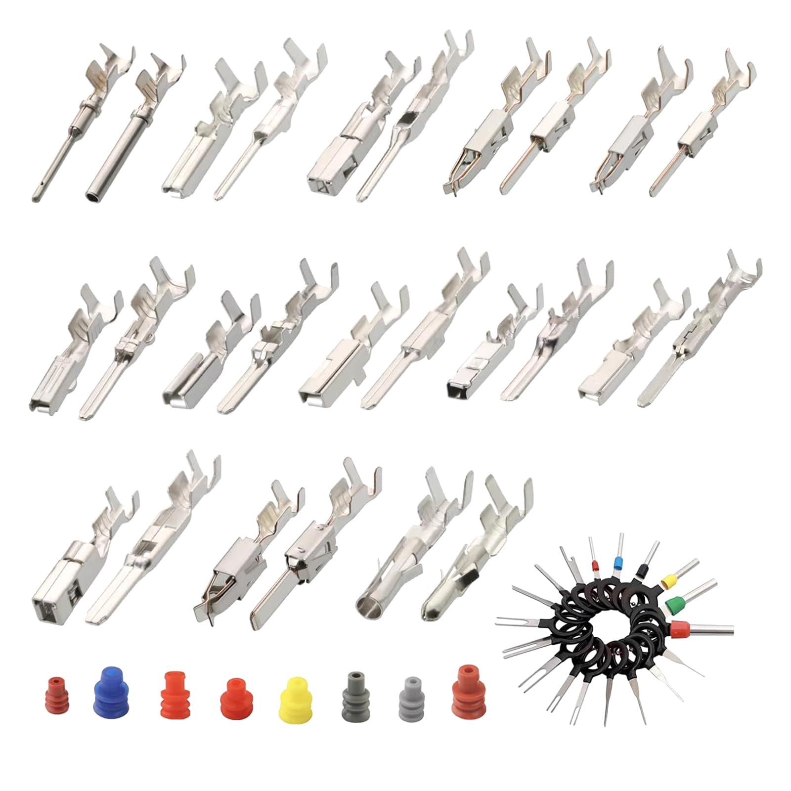 500 piezas de terminales de cable de Pin conector 1-3, 5 mm Auto eléctrico no aislado enchufe eliminación macho engarzados automotriz no aislado enchufe eliminación macho engarzados
