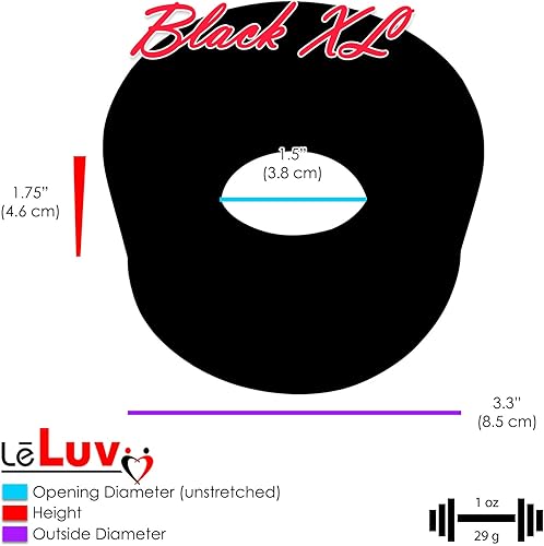 Miniatura 25 de LeLuv Sello de vacío de manga de silicona negra pequeña para cilindros de bomba de pene de 1.35 "-1.75" Negro -,Azul,Blanco,Rojo -,Rojo, blanco y