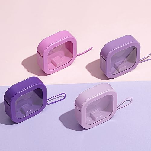 Miniatura 27 de Kathfly Organizador de lazos para el cabello blanco, 4 unidades, portátil, contenedor de almacenamiento para accesorios para el cabello, apilables