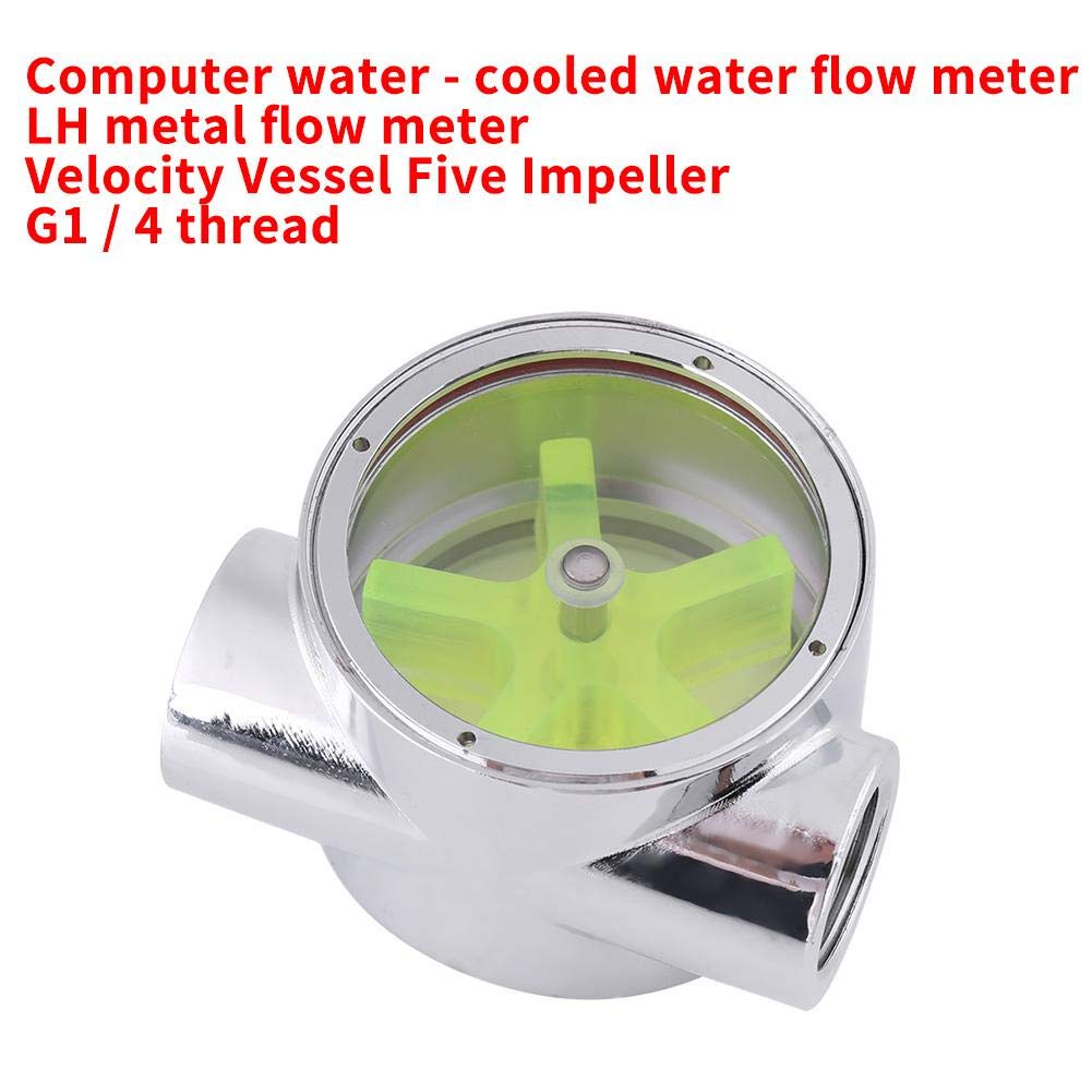 Indicatore di Flusso d'acqua G1/4",Indicatore di Flusso di Raffreddamento con Filettatura Femmina a Femmina, per PC di Raffreddamento ad Acqua