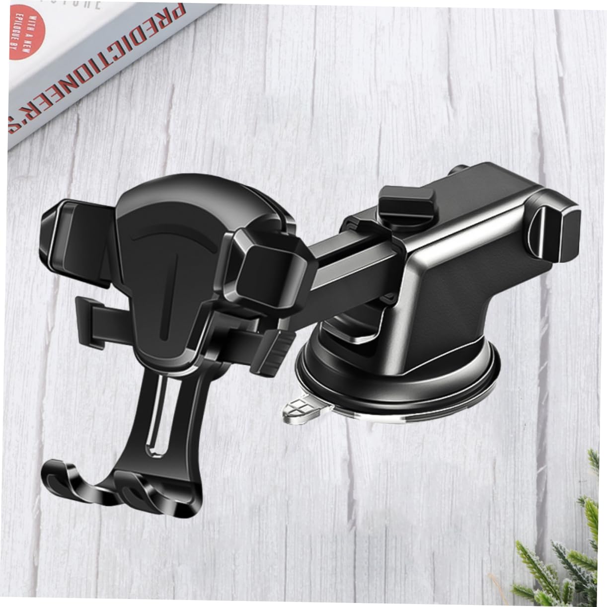 GLEAVI 2piezas Soporte para Teléfono De Coche Soporte Multifuncional Ventosa Fuerte y Rotación De Grados Compatible Móviles Diseño Compacto y Duradero Color Negro