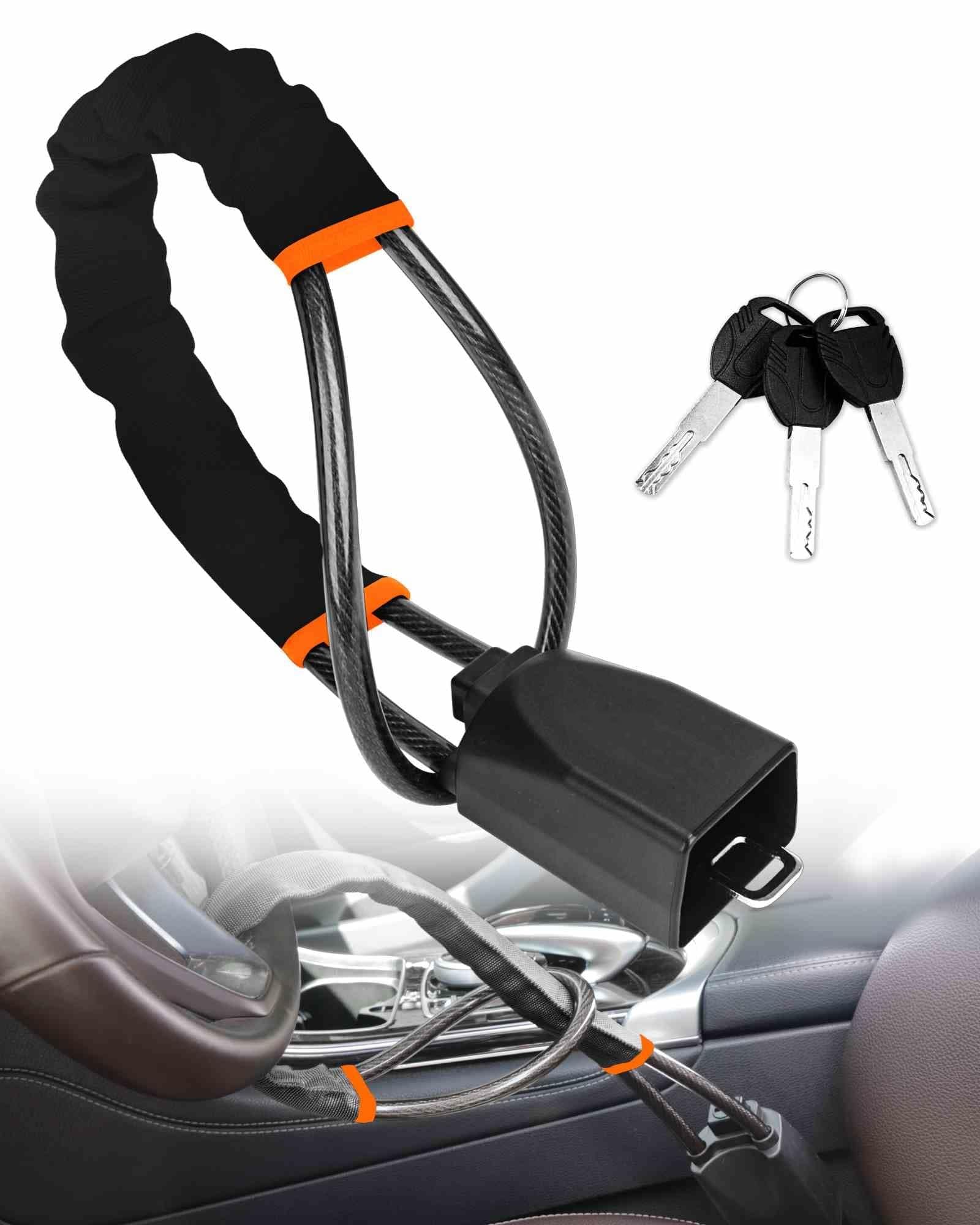 Lenkradkralle, für SsangYong Stavic Rodius, Hohe Sichtbarkeit Lenkradkralle, Lenkradschloss für Auto, Wegfahrsperre, Universell, 3 Schlüsseln,A