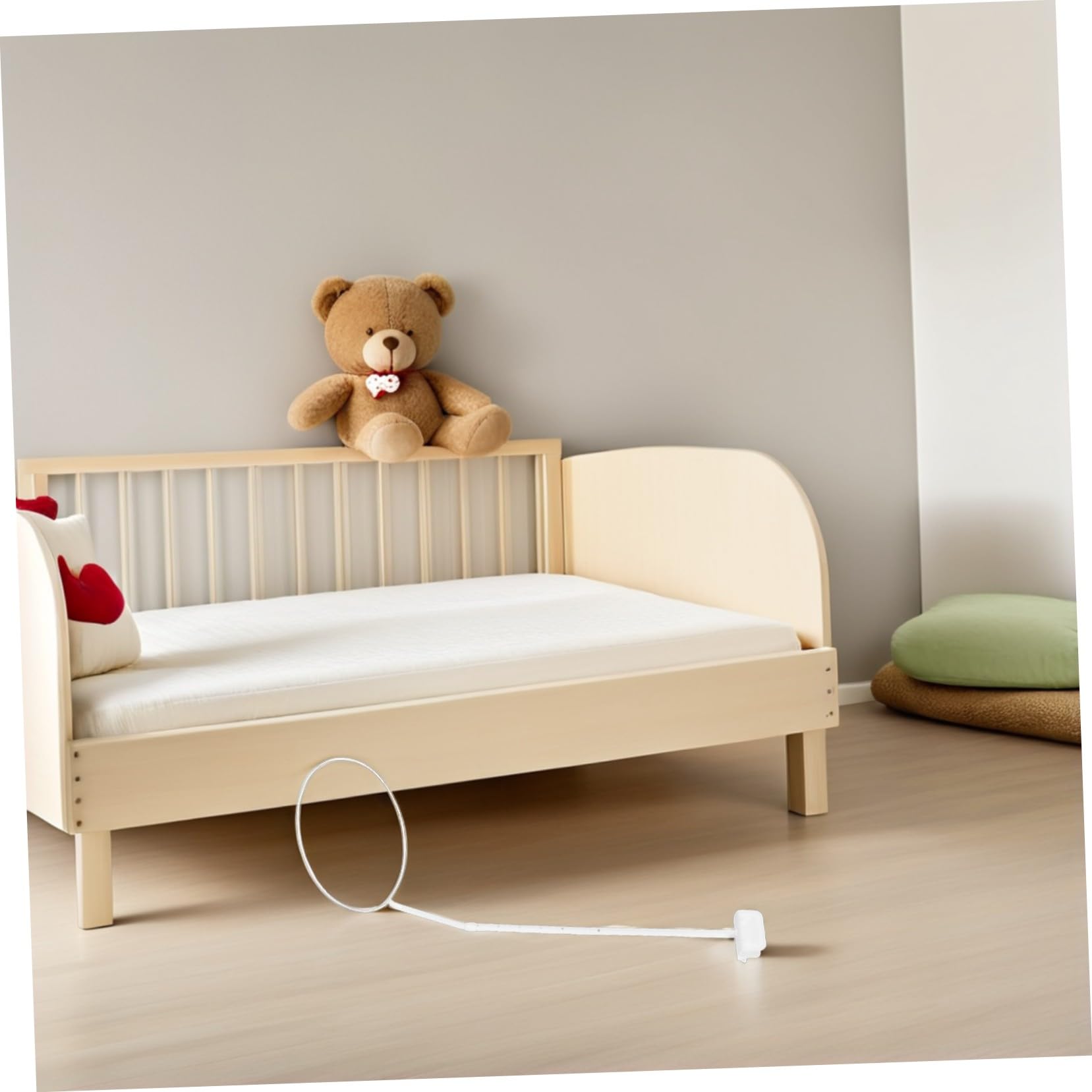 COLLBATH Support Moustiquaire Berceau à Porte-Net Garçon Fille avec Forte Capacité de Charge Installation Facile Barrière de Lit Adapté pour Lit Garçon Fille et Berceau Gain de Place et